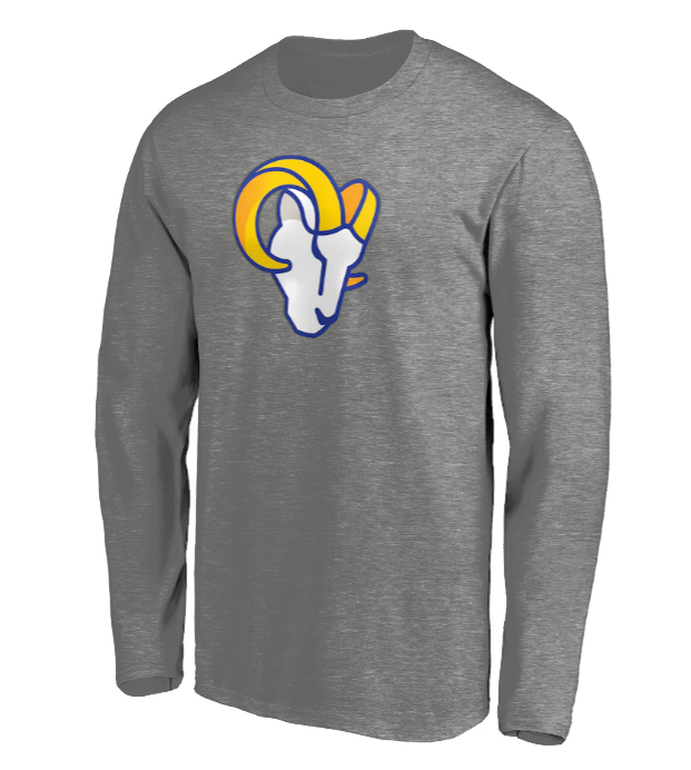 Los Angeles Rams Mens Fanatics Primary Logo Long Sleeve T-Shirt - THE 4TH QUARTER