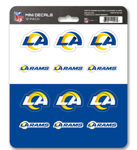 Los Angeles Rams Decal Set Mini 12 Pack
