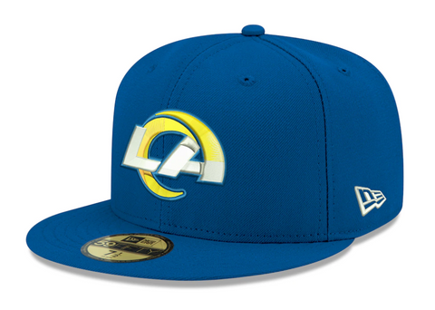 Los Angeles Rams Fitted New Era 59Fifty New Basic Hat Cap Blue