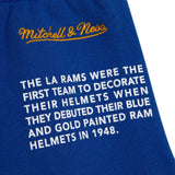 Los Angeles Rams Mens Mitchell & Ness Origin Fleece Shorts Blue