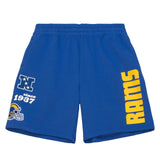 Los Angeles Rams Mens Mitchell & Ness Origin Fleece Shorts Blue