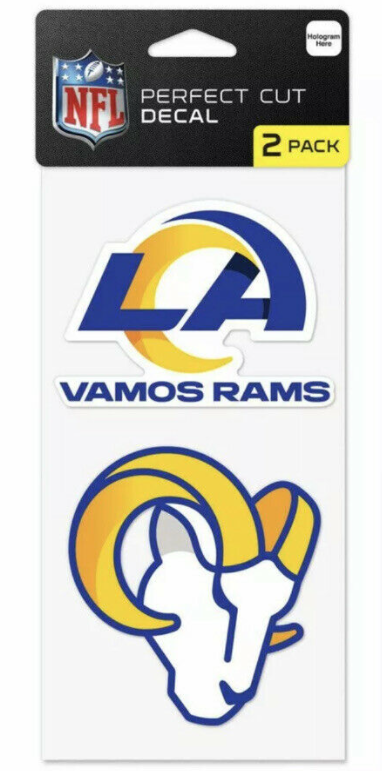 Los Angeles Rams 4x4 Perfect Cut Decal 2 Pack - THE 4TH QUARTER