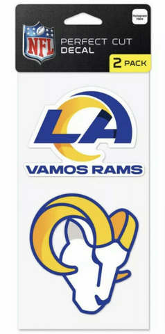 Los Angeles Rams 4x4 Perfect Cut Decal 2 Pack