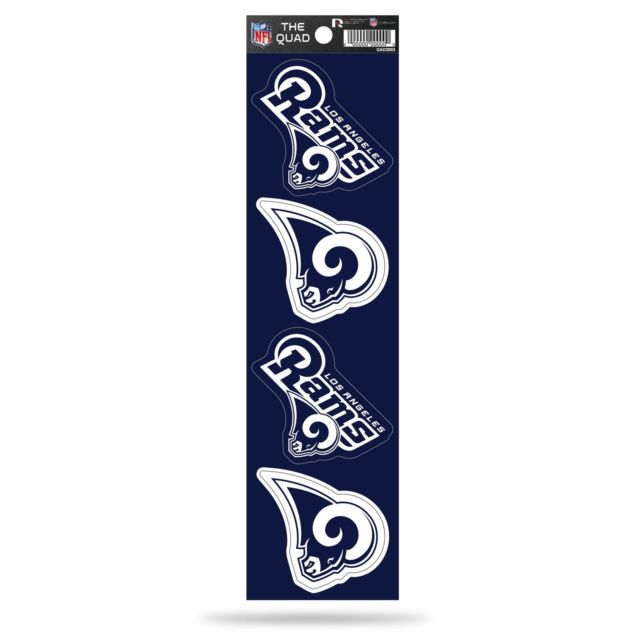 Los Angeles Rams The Quad 4-Pack Decal - THE 4TH QUARTER