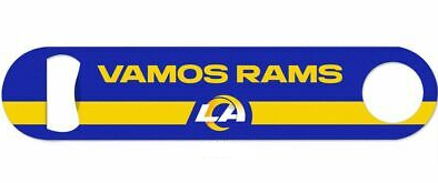 Los Angeles Rams Steel Double Sided Bottle Opener  Slogan "Vamos Rams" - THE 4TH QUARTER