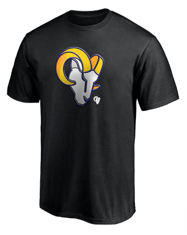 Los Angeles Rams Mens T-Shirt Fanatics Midnight Mascot Tee Black