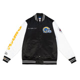 Los Angeles Rams Mens Mitchell & Ness Origins Varsity Satin Jacket Black White