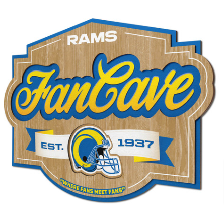 Los Angeles Rams Fan Cave Wall Sign
