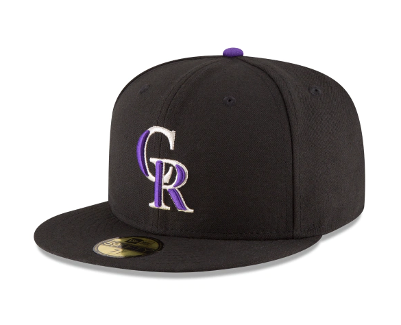 Colorado Rockies Fitted New Era 59Fifty On-Field Black Cap Hat NO FLAG - THE 4TH QUARTER