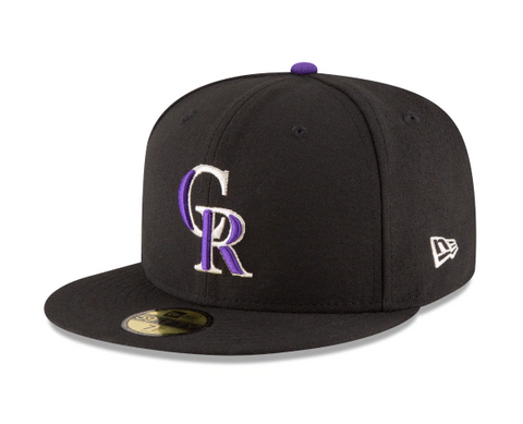 Colorado Rockies Fitted New Era 59Fifty On-Field Black Cap Hat