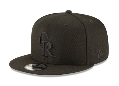 Colorado Rockies Snapback New Era 9Fifty Black on Black Cap Hat