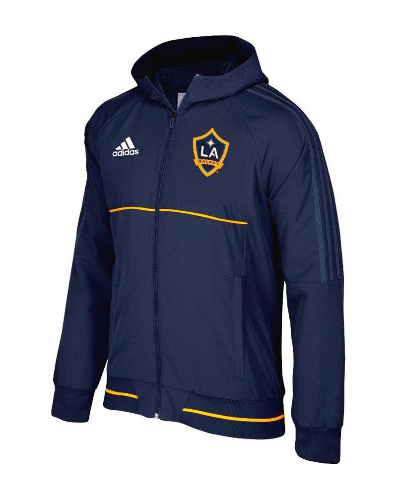Los Angeles Galaxy Mens Adidas Anthem Full Zip Jacket Navy - THE 4TH QUARTER
