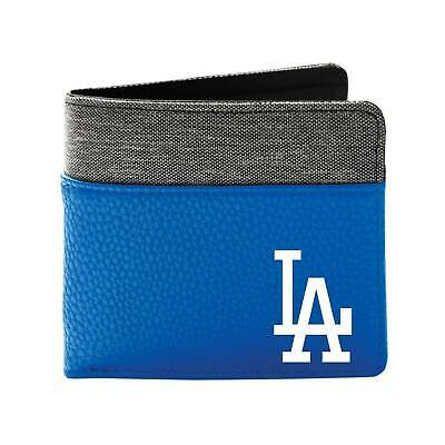 Los Angeles Dodgers Mens Color Block 2 Tone Pebble Bifold Wallet - THE 4TH QUARTER