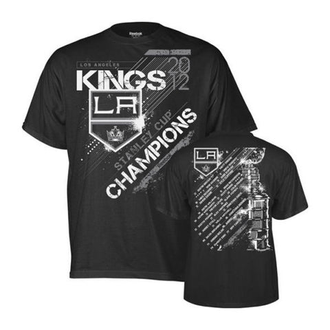 Los Angeles Kings Mens 2012 Reebok Roster T-Shirt Black