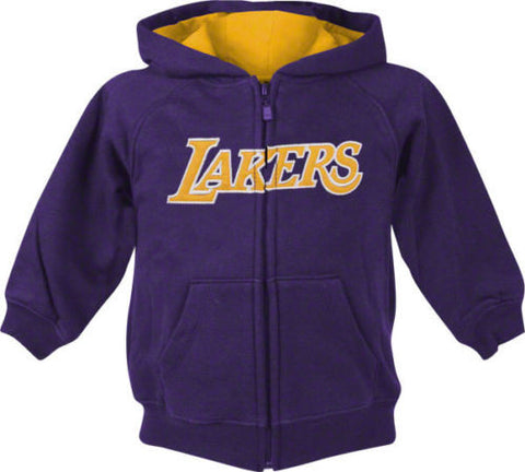 Los Angeles Lakers Adidas Youth Full Zip Hooded Sweatshirt Purple