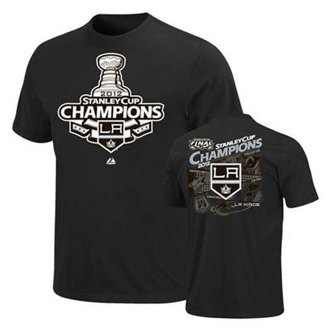 Los Angeles Kings Mens 2012 Stanley Cup Champions T-Shirt Black