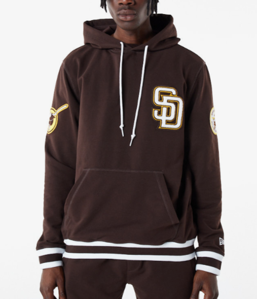 San Diego Padres Mens Sweatshirt New Era Elite Brown Hoodie - THE 4TH QUARTER