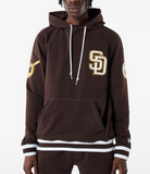 San Diego Padres Mens Sweatshirt New Era Elite Brown Hoodie