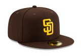 San Diego Padres Fitted New Era 59FIFTY On Field Brown Cap Hat