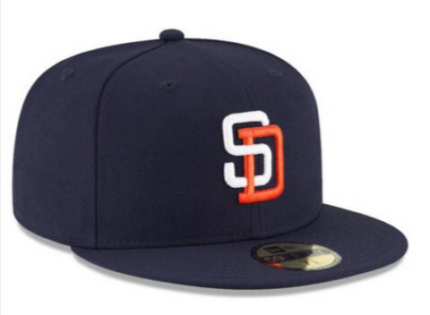 San Diego Padres Fitted New Era 59FIFTY Cooperstown Navy Cap Hat