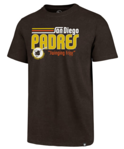 San Diego Padres Mens T-Shirt '47 Brand Regional Brown Tee - THE 4TH QUARTER