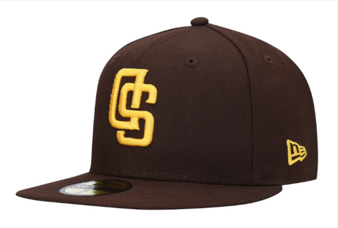 San Diego Padres Fitted New Era 59Fifty Upside Down Logo Brown Cap Hat
