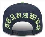 Seattle Seahawks Snapback New Era 9Fifty Arch Navy Green Cap Hat