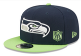 Seattle Seahawks Snapback New Era 9Fifty Arch Navy Green Cap Hat