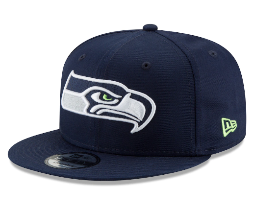 Seattle Seahawks Snapback New Era Basic Cap Hat Navy - THE 4TH QUARTER