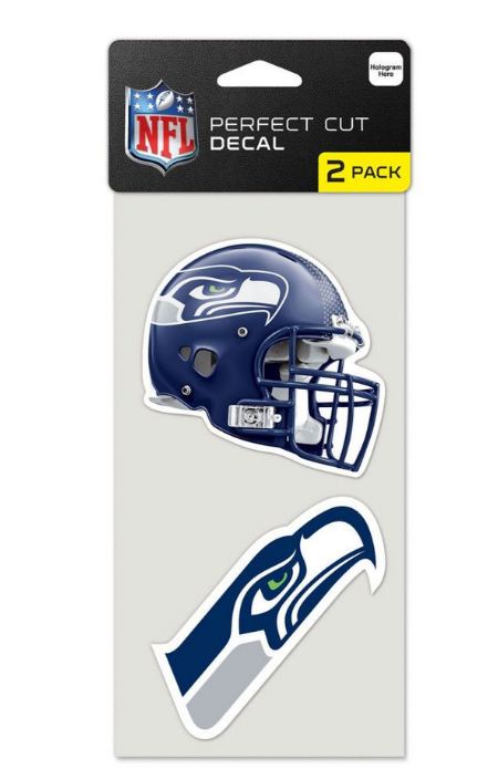 Seattle Seahawks 4x4 Perfect Cut Decal 2 Pack - THE 4TH QUARTER