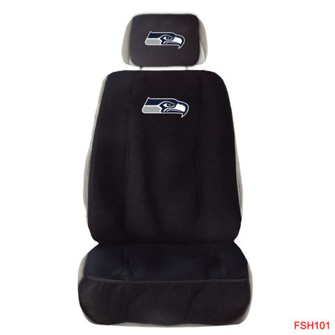 Seattle Seahawks Front Seat Cover W/ Head Rest Cover Universal