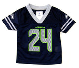 Seattle Seahawks Toddler #24 Lynch 2T-4T Navy Name & Number Jersey - THE 4TH QUARTER