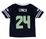 Seattle Seahawks Toddler #24 Lynch 2T-4T Navy Name & Number Jersey - THE 4TH QUARTER