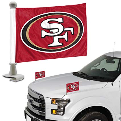 San Francisco 49ers Auto Ambassador 2PC Car Mini Flag Set