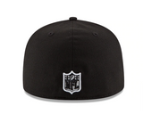 San Francisco 49ers Fitted New Era 59Fifty League Basic Cap Hat Black White - THE 4TH QUARTER