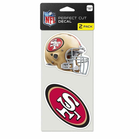 San Francisco 49ers 4x4 Perfect Cut Decal 2 Pack