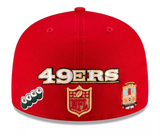 San Francisco 49ers Fitted New Era 59Fifty Icons Red Hat Cap
