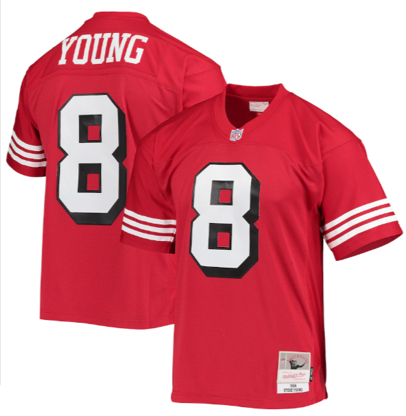 San Francisco 49ers Men's Jersey Mitchell & Ness #8 Steve Young 1994 Legacy Replica - THE 4TH QUARTER