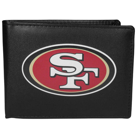 San Fransisco 49ers Mens Embroidered Leather Bi-fold Wallet