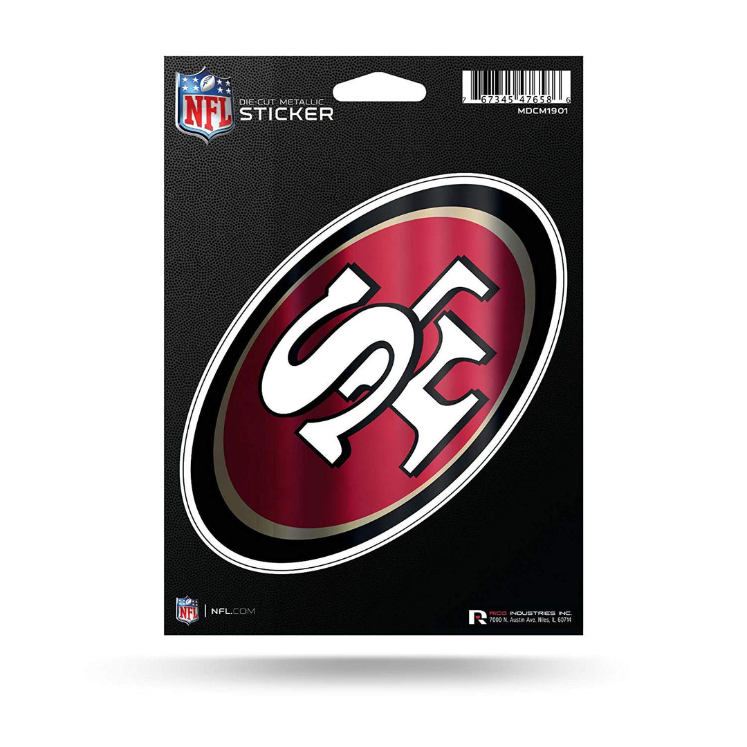 San Francisco 49ers 5" Metallic Decal Die Cut Sticker - THE 4TH QUARTER