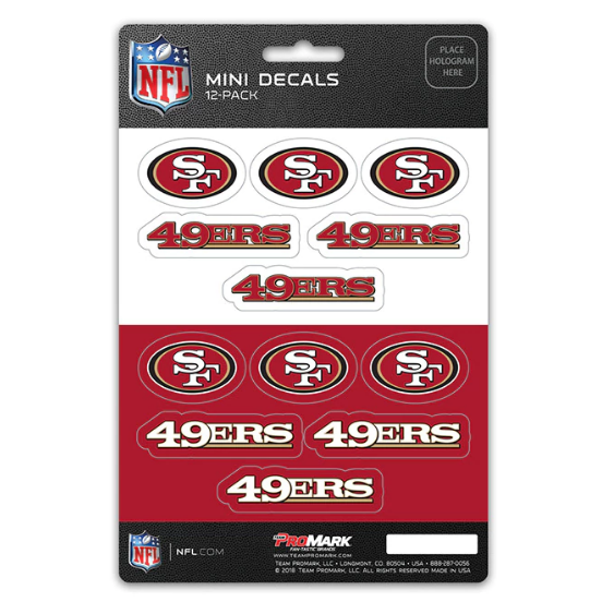 San Francisco 49ers Decal Set Mini 12 Pack - THE 4TH QUARTER