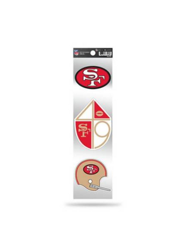 San Francisco 49ers Retro Triple Spirit Decal 3 Pack Stickers