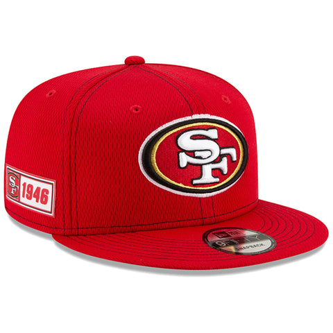 San Francisco 49ers Fitted New Era 59Fifty 2019 Sideline Road Cap Hat Red