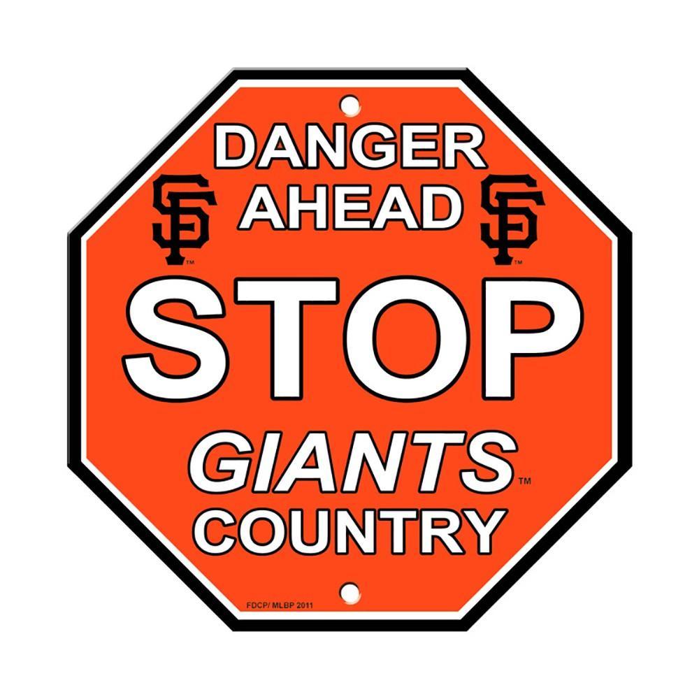 San Francisco Giants Bar Home Decor Plastic Stop Sign - THE 4TH QUARTER