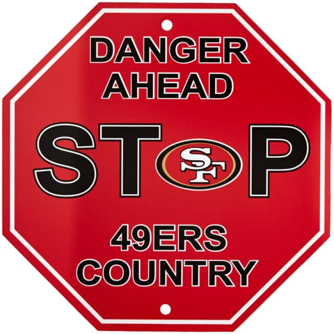San Francisco 49ers Bar Home Decor Plastic Stop Sign