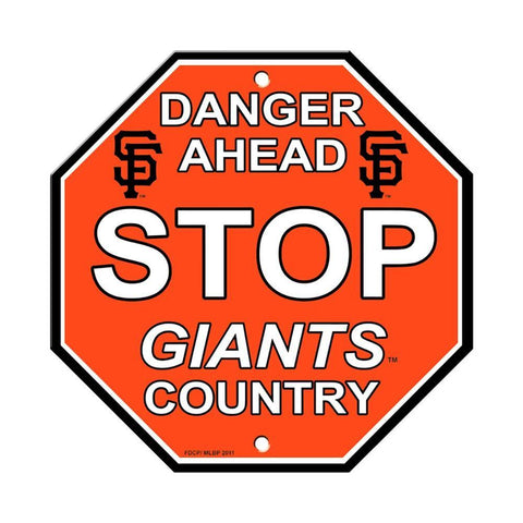 San Francisco Giants Bar Home Decor Plastic Stop Sign