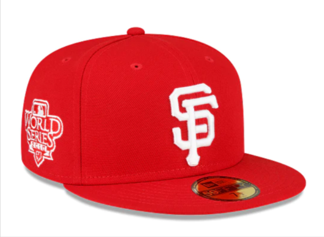 San Francisco Giants Fitted New Era 59Fifty 2010 World Series Red Hat Cap - THE 4TH QUARTER