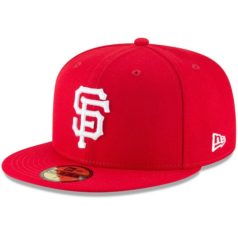 San Francsico Giants Fitted New Era 59FIFTY White Logo Red Cap Hat