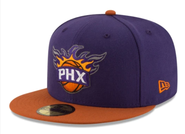 Phoenix Suns Fitted 59Fifty New Era Cap Hat 2 Tone Purple Orange - THE 4TH QUARTER