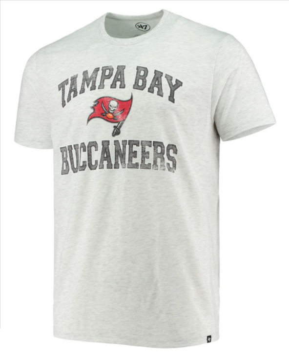 Tampa Bay Buccaneers Mens 47 Brand Union Arch T-Shirt Grey - THE 4TH QUARTER